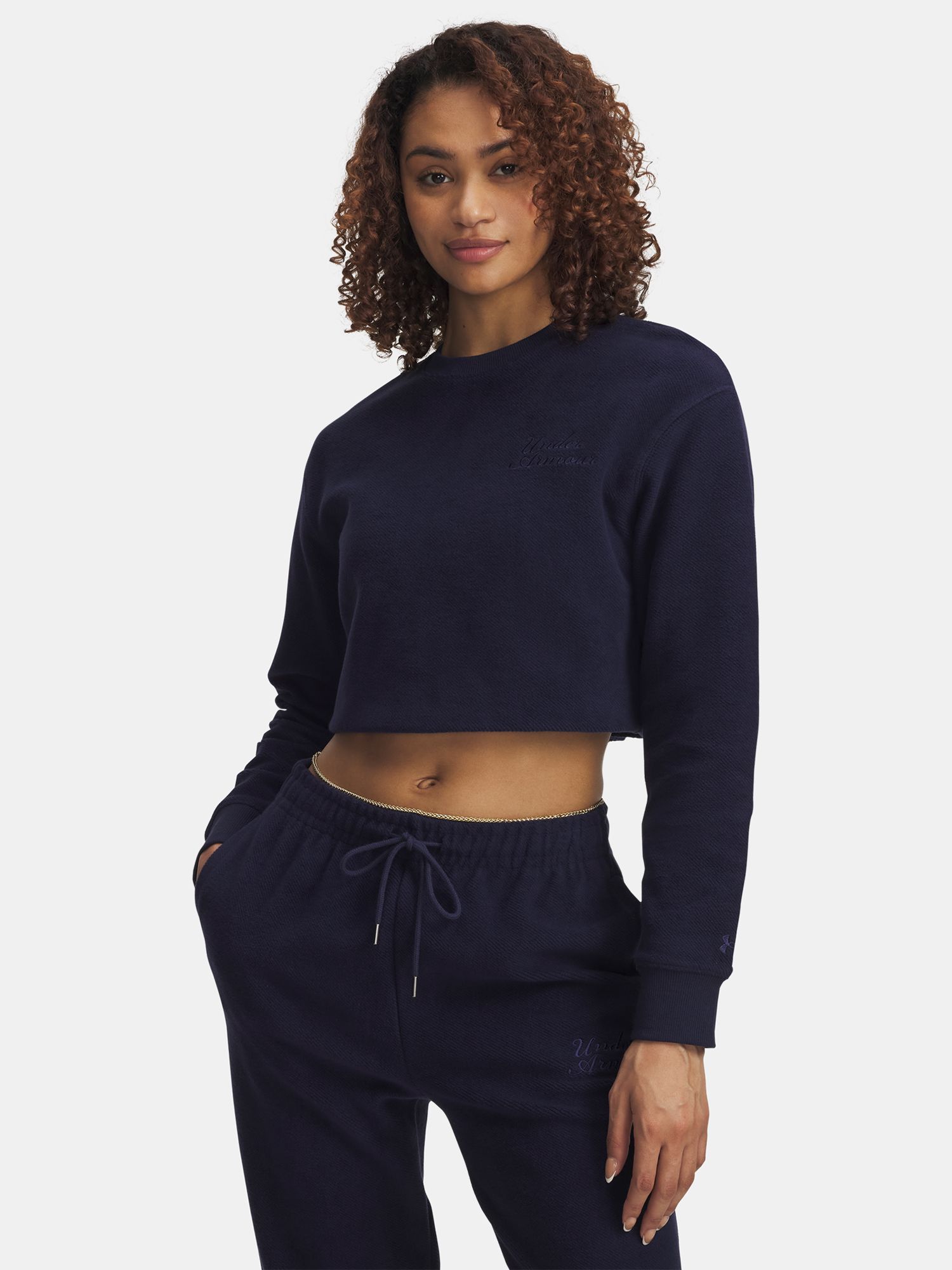 Under Armour Női Pulóver Icon Terry Varsity Crew