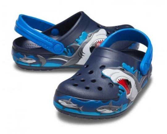 Crocs Gyerek Papucs Crocs FL Shark Lights Clog K