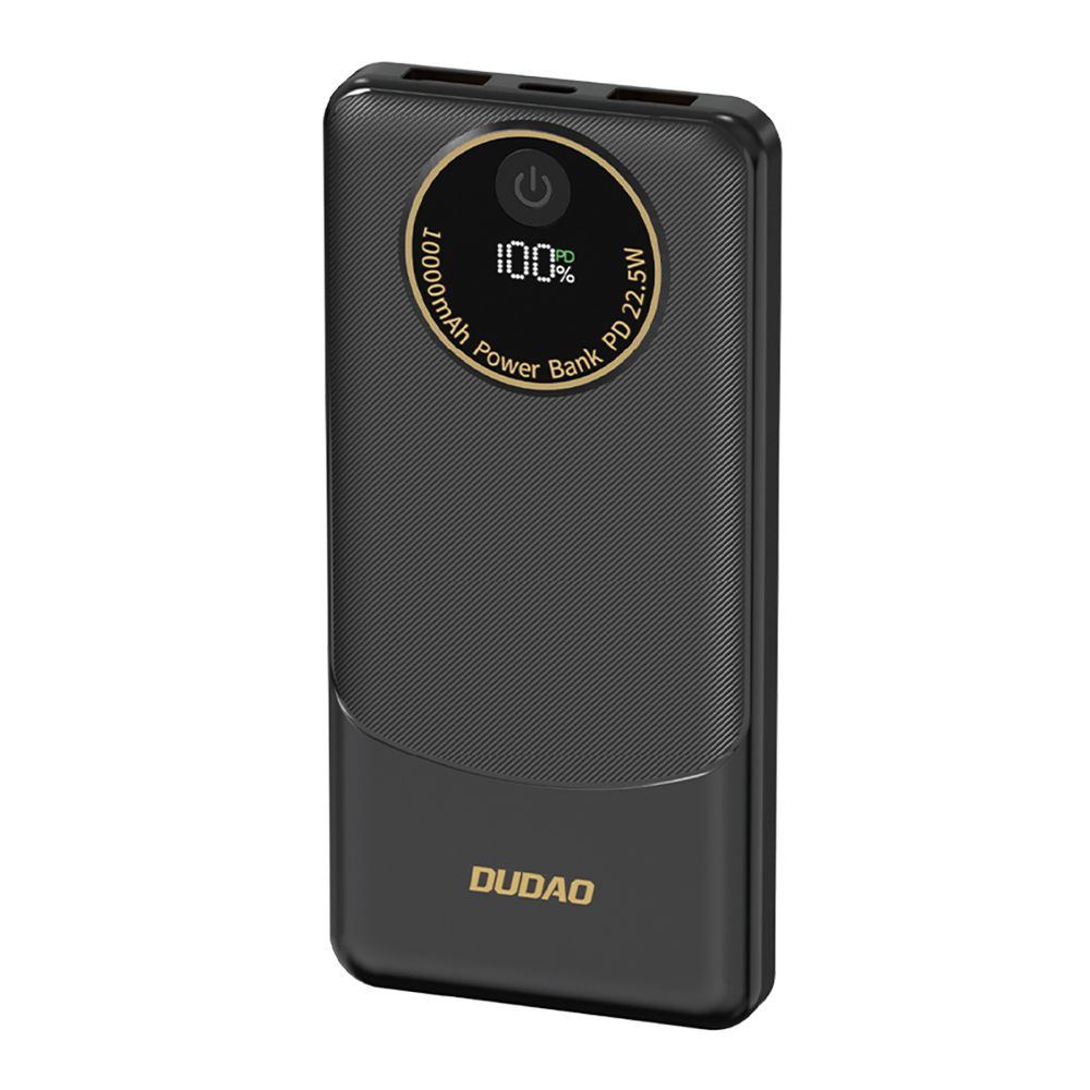 Dudao K12 10000mAh Powerbank - 22.5W Gyorstöltés, USB-C + 2x USB-A, LED kijelző – Kompakt Külső Akkumulátor