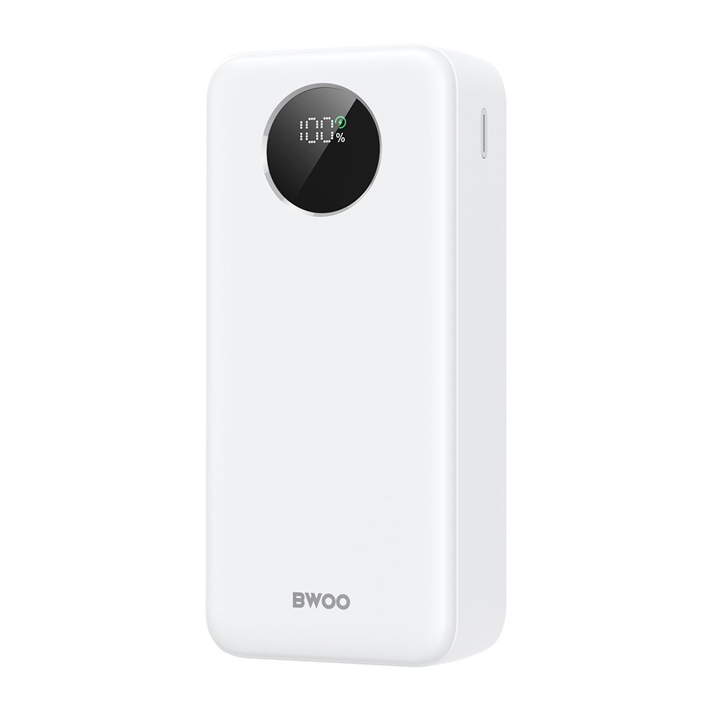 BWOO P64 30000mAh Powerbank - 22.5W Gyorstöltés, LCD kijelző, USB-C + 2x USB-A – Nagy kapacitású külső akkumulátor