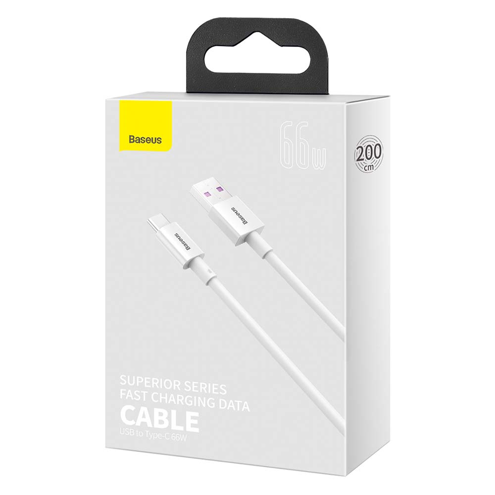 Baseus Superior USB–USB-C töltő- és adatkábel – 2 m, 66W, gyors töltés – 11. kép
