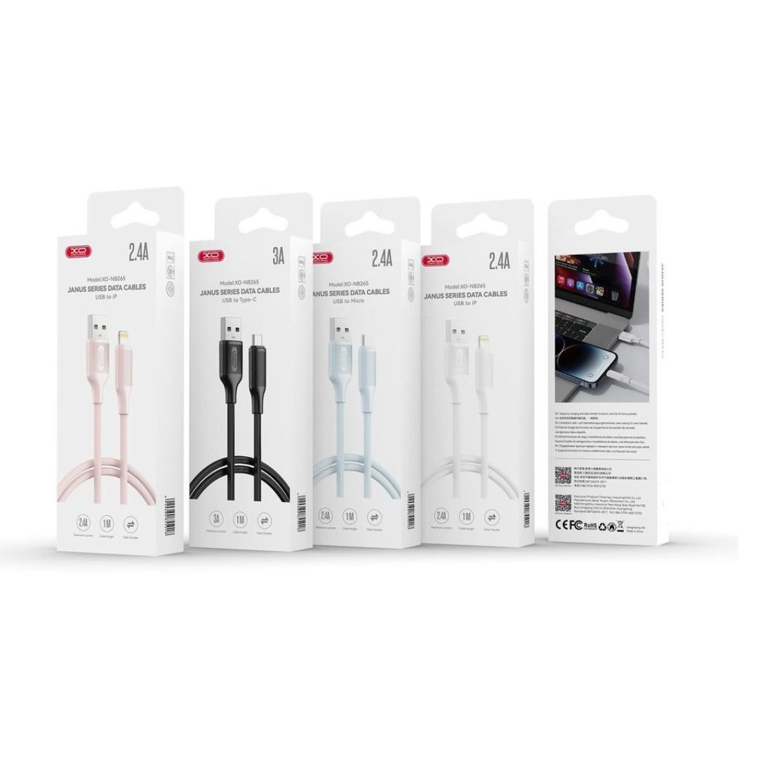 XO NB265 USB - USB-C kábel, 1,0m 3A – 4. kép