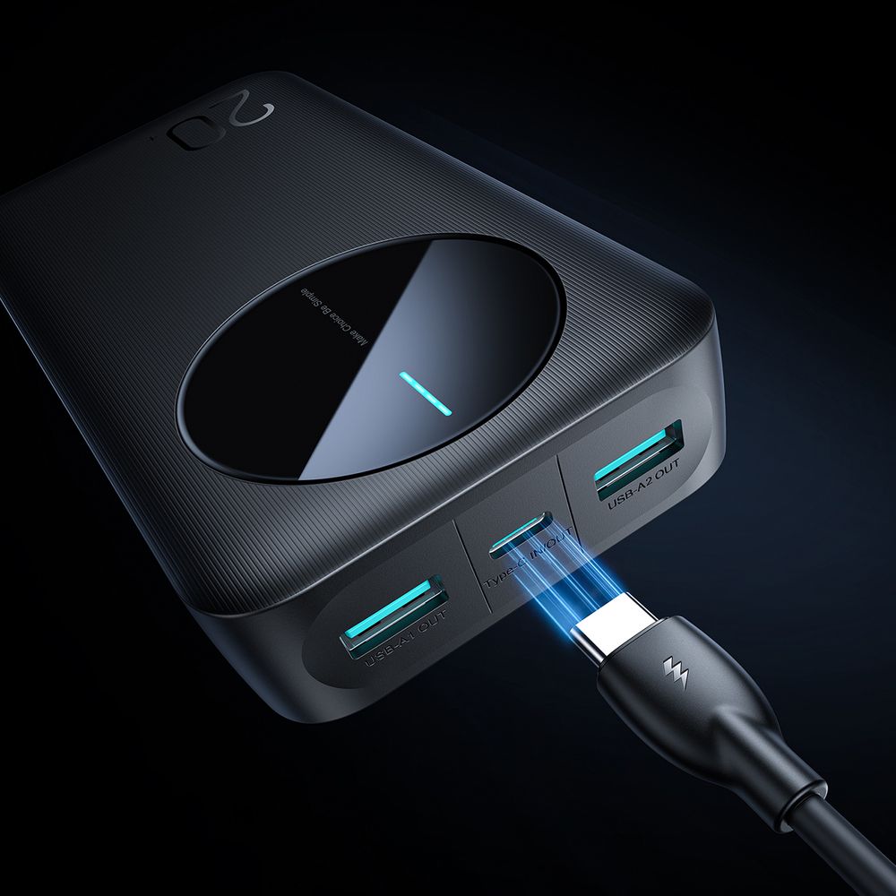 Joyroom JR-PBF14 Power Bank 20000 mAh – Kompakt külső akkumulátor 3 eszköz egyidejű töltéséhez – 8. kép