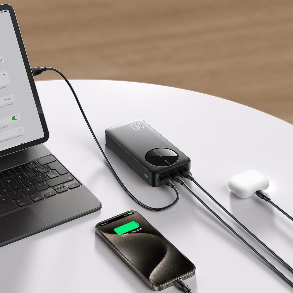 Joyroom JR-PBF14 Power Bank 20000 mAh – Kompakt külső akkumulátor 3 eszköz egyidejű töltéséhez – 9. kép
