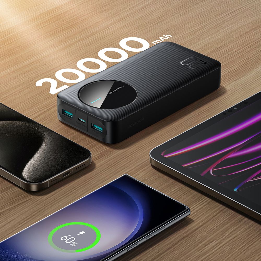 Joyroom JR-PBF14 Power Bank 20000 mAh – Kompakt külső akkumulátor 3 eszköz egyidejű töltéséhez – 10. kép