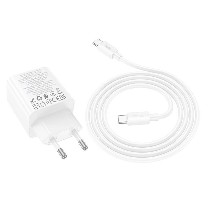 Hoco N56 30W gyorstöltő 4 porttal – 2× USB-C + 2× USB-A, PD, QC3.0, USB-C kábel mellékelve – 4. kép