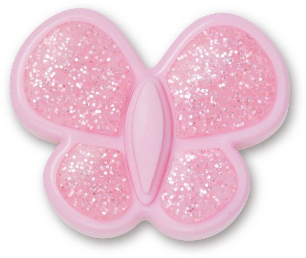 Crocs Jibbitz Tiny Pink Glitter Butterfly